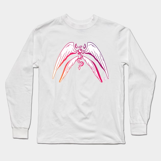 Sunset Sky Angel Eye Long Sleeve T-Shirt by kenallouis